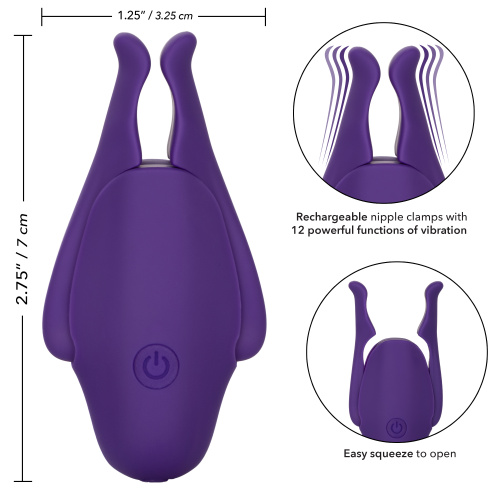 Nipple Play Rechargeable Nipplettes - Purple  4