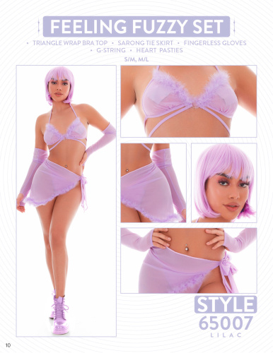 Feeling Fuzzy 5pc Set - Small/medium Lilac  3