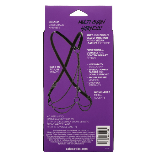 Euphoria Collection Multi Chain Harness - Black  2