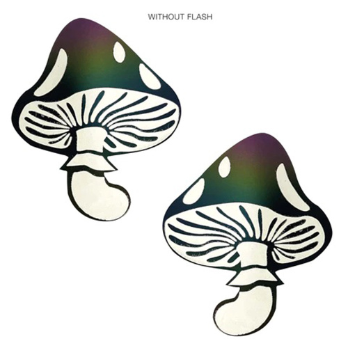 Rainbow Reflective Toadstool Nipple Cover Pasties  2