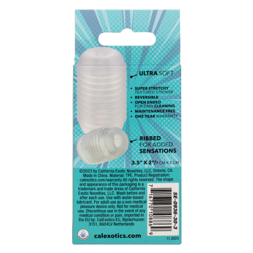 Pop Sock Ribbed - Clear  2