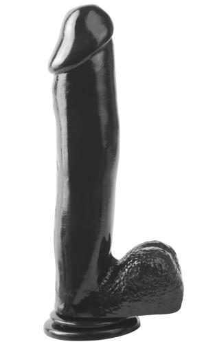 Basix Rubber Works 12 Inch Dong With Suction Cup - Black  2