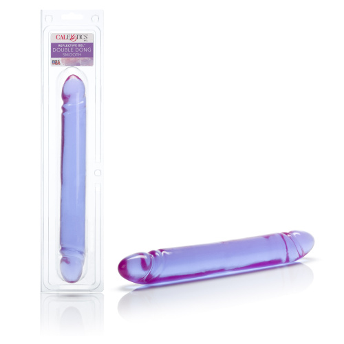 Reflective Gel Smooth Double Dong - Purple  3