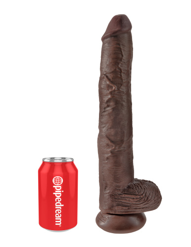 King Cock 14 Inch Cock With Balls - Brown  5