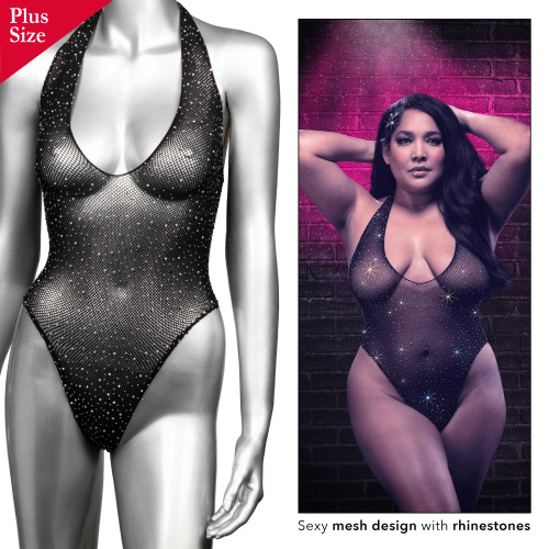 Radiance Deep v Body Suit - Queen - Black  5