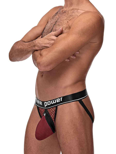 Cock Pit Net Cock Ring Jock - S/ M - Burgundy  4