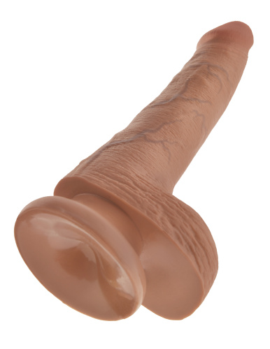 King Cock 6 Inch Cock With Balls - Tan  5