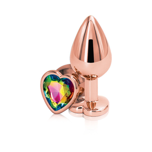 Rear Assets - Rose Gold Heart - Medium - Rainbow  2