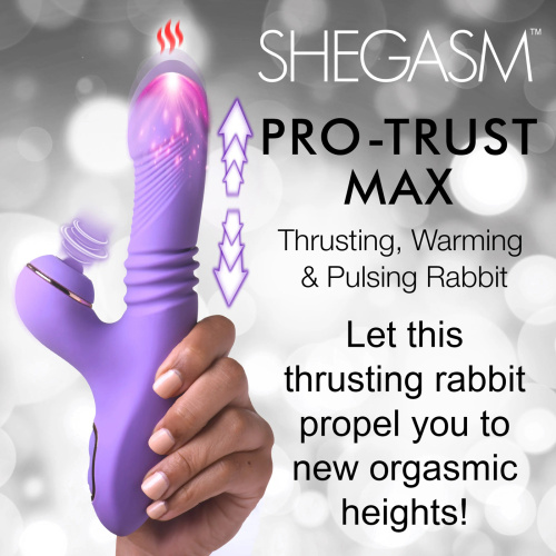 Pro-Thrust Max 14x Thrusting and Pulsing Silicone  Rabbit - Purple  5