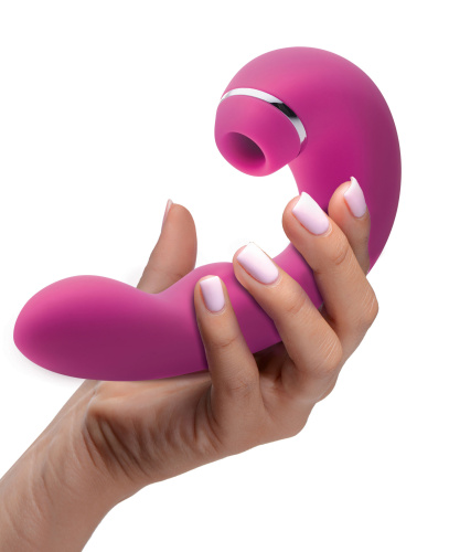 Shegasm 5 Star 10x Tapping G-Spot Vibe With Suction - Pink  5