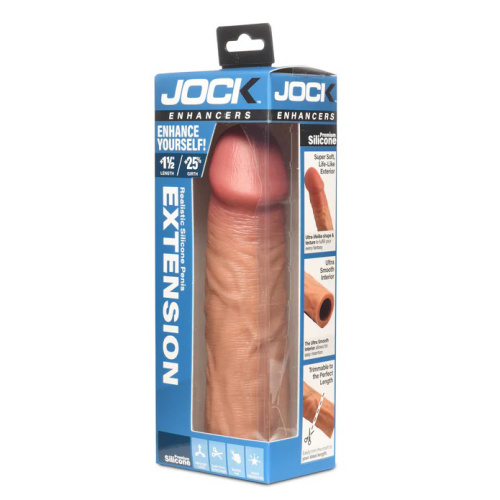 Jock 1.5" Silicone Penis Extension Sleeve - Medium  5
