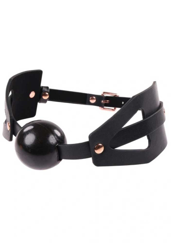 Brat Ball Gag - Black / Rose Gold  5