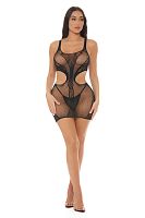 Get Curved Bodystocking Dress Black - Os