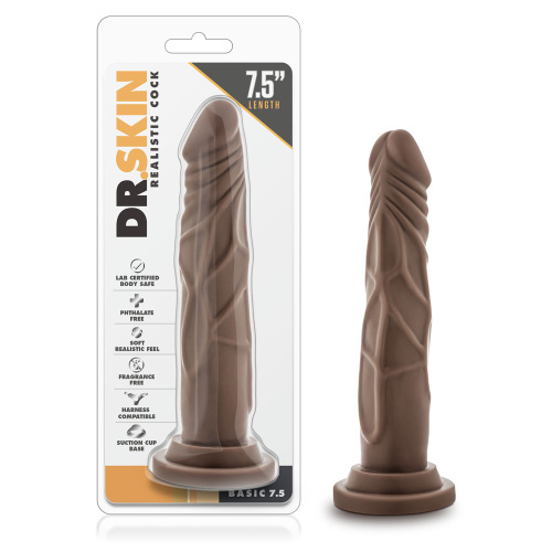 Dr. Skin - Realistic Cock - Basic 7.5 - Chocolate  2