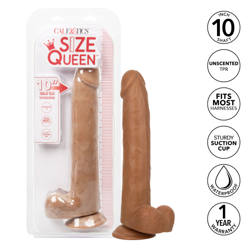 Size Queen 10 inch/25.5 Cm - Brown  5