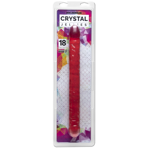 Crystal Jellies 18 Inch Double Dong - Pink  2