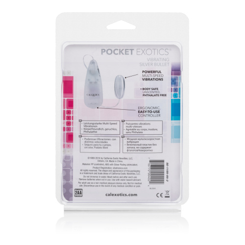 Pocket Exotics Vibrating Silver Bullet  4