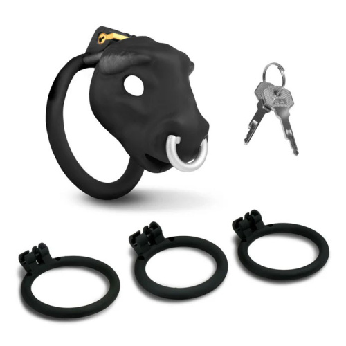 Bull Chastity Cage - Black  2