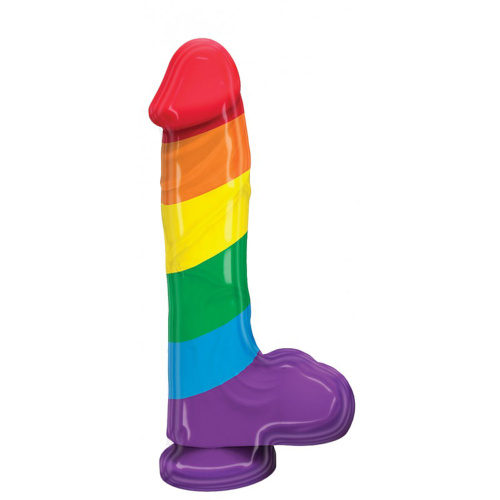 Pumped Rainbow Silicone Dildo  2