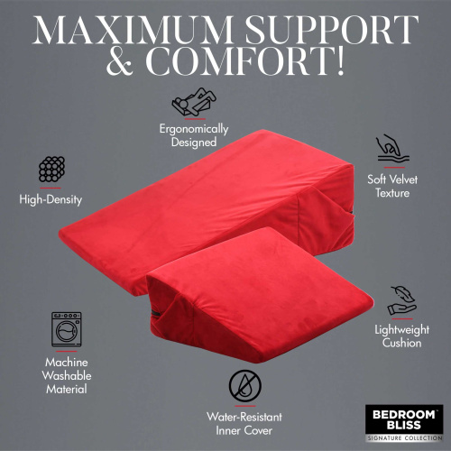 Love Cushion Set Foam Wedge Pillow Set - Red  4
