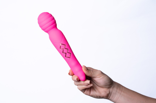 Zoe Twisty Dual Vibrating Pleasure Wand - Pink  4