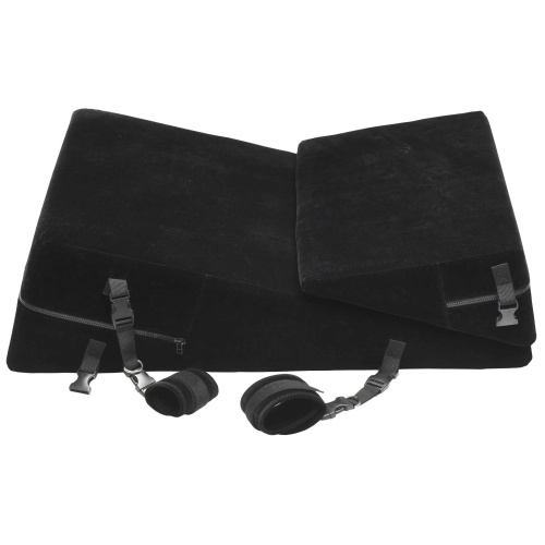 Bondage Cushion Set Bondage Foam Wedge Pillow Set - Black  3