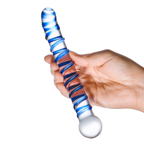 Mr. Swirly 6.5 Inch G-Spot Glass Dildo  5