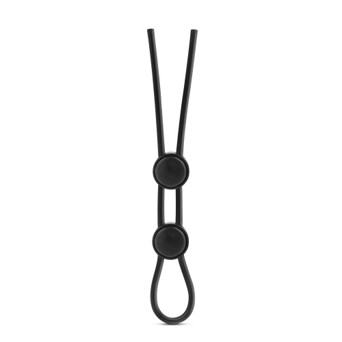 Stay Hard - Silicone Double Loop Cock Ring  - Black  4