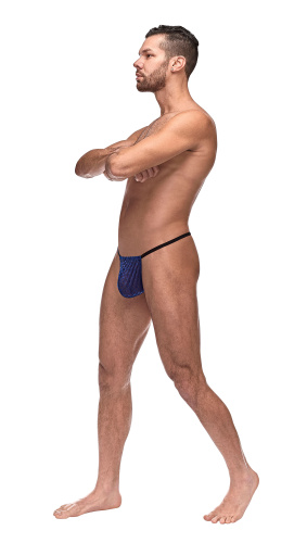 Diamond Mesh Posing Strap - One Size - Navy  3