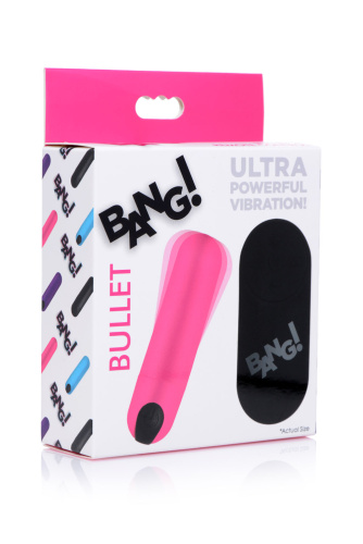 Bang Vibrating Bullet With Remote Control - Pink  2