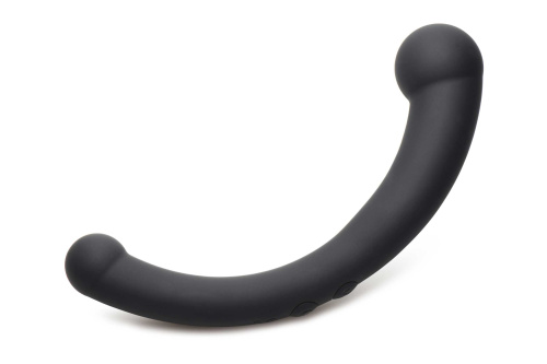 10x Vibra-Crescent Silicone Dual Ended Dildo - Black  3