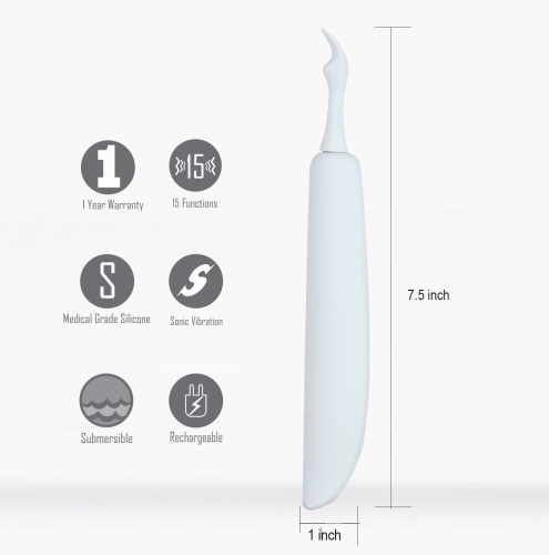 Oceana 15-Function Sonic USB Rechargeable Vibrator  3