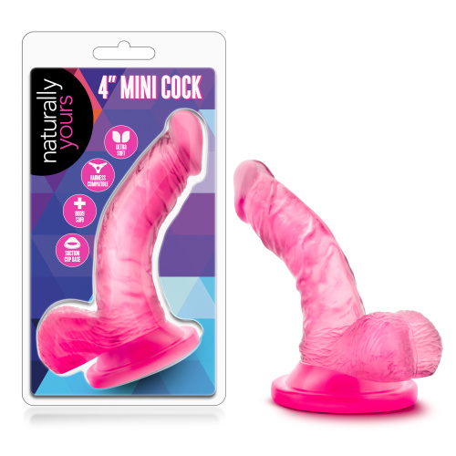 Naturally Yours - 4 Inch Mini Cock - Pink  2
