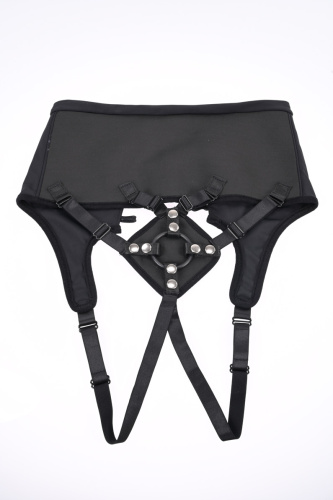 High Waisted Corset Strap on - Black  4