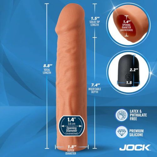 Jock Vibrating Penis Extension with Remote - Medium  4