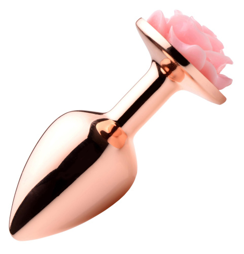 Pink Rose Gold Anal Plug - Small  3