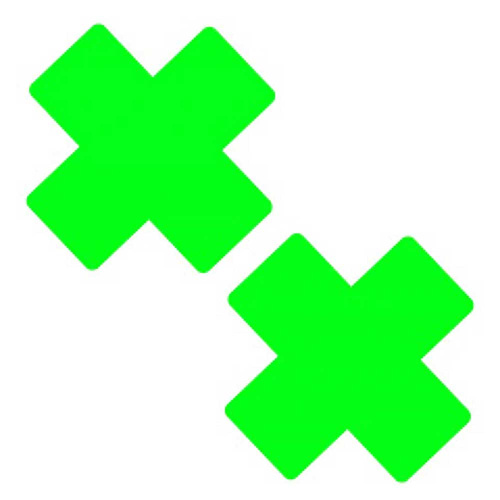 Neon Greeny Temperature Reactive X Factor Nipple  Cover Pasties  3