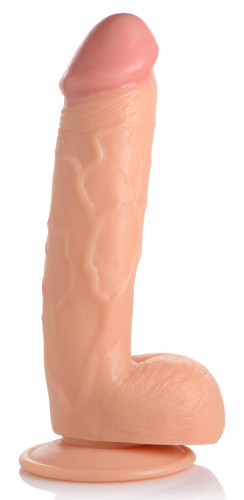 Pop Pecker 8.25 Inch Dildo With Balls - Light  5