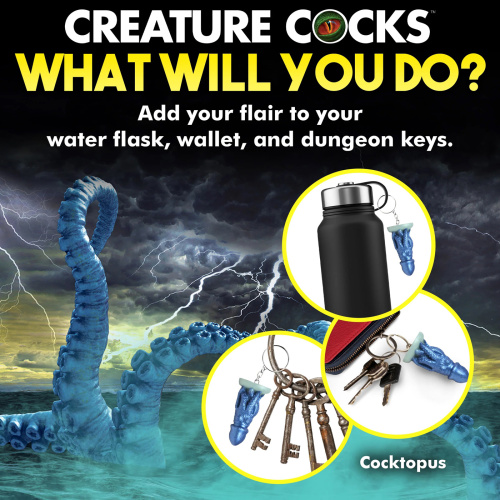 Cocktopus Keychain - Blue  3