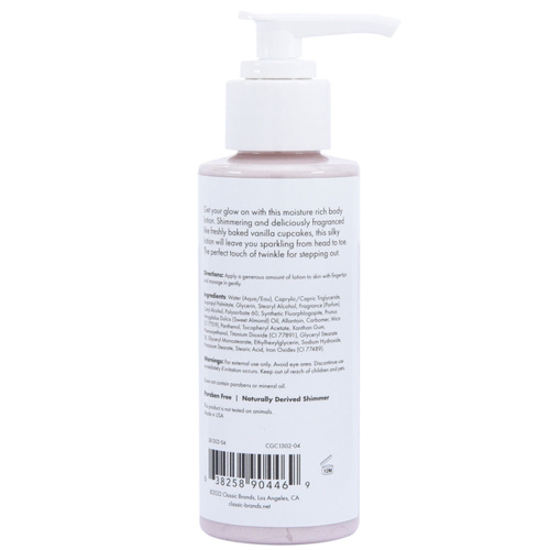 Glow Vanilla Cupcake Shimmer Lotion Pink 4 Oz  2
