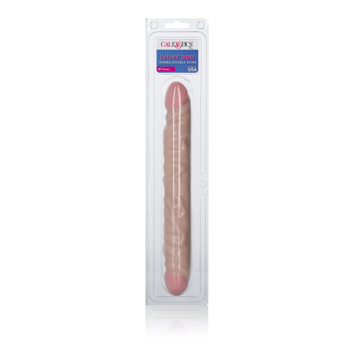 Ivory Duo 12 Inches Veined Double Dong  4