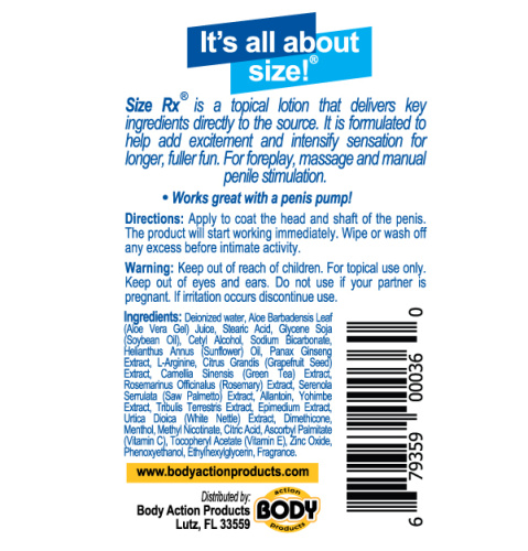 Size Rx Male Enhancement Formula 2 Oz  2