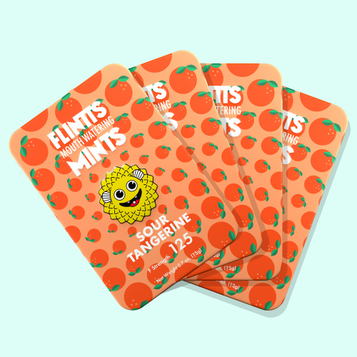 Flintts Mouth Watering Mints Sour Tangerine - F-Strength 175  3