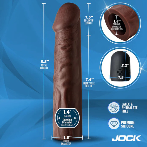 Jock Vibrating Penis Extension with Remote - Dark  4
