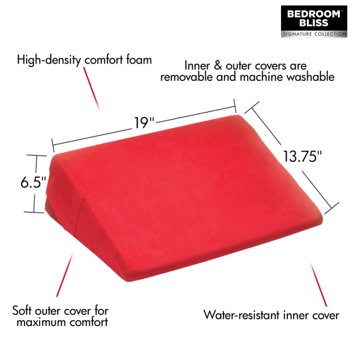 Love Cushion Small Wedge Pillow - Red  5