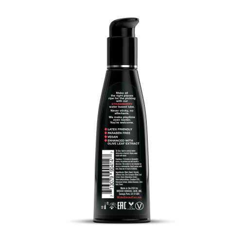 Aqua Strawberry Flavored Water Based Intimate Lubricant - 4 Fl. Oz.  2