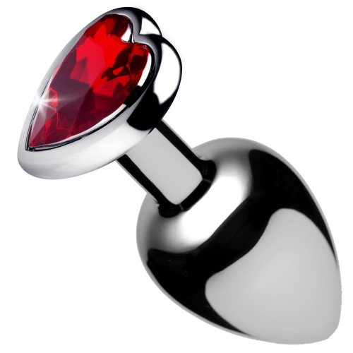 Red Heart Gem Anal Plug - Small  2