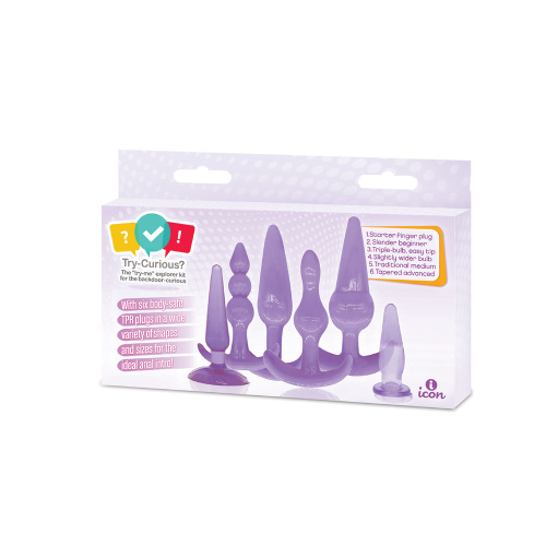 Try Curious Anal Plug Kit - Purple  2