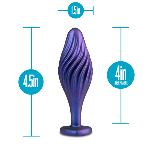 Anal Adventures Matrix - Swirling Bling Plug -  Sapphire  3