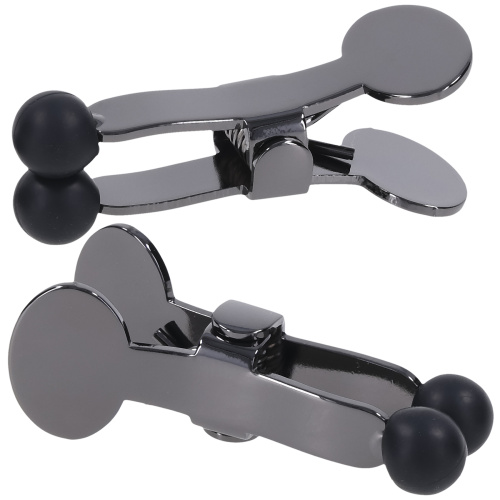 Merci - Nippers - Stainless Steel Nipple Clamps With Silicone Tip - Black  5